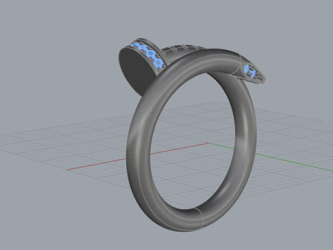 Nail Ring 60951 3D Model