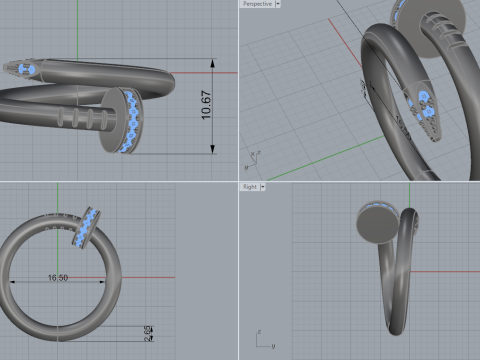Nail Ring 60951 3D Model