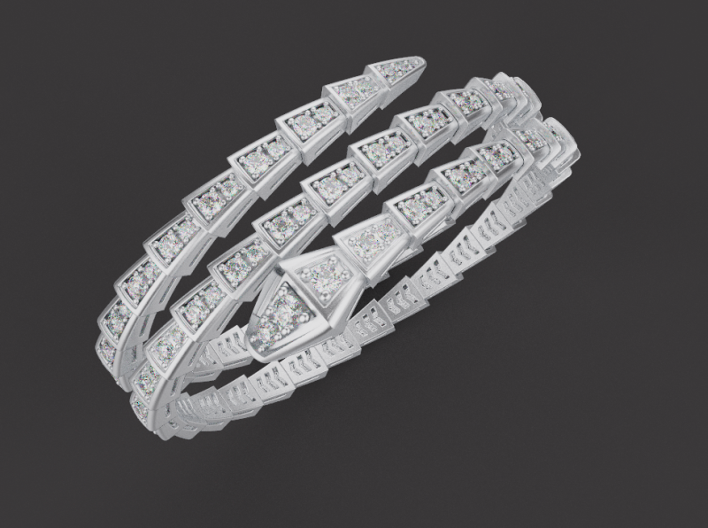 Serpent Ring 61050 3Dモデル .c4d .max .obj .3ds .fbx .stl .blend 