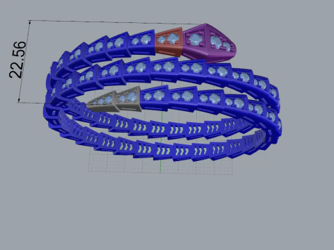 Serpent Ring 61050 3D Model