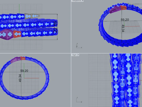 Serpent Ring 61050 3D Model