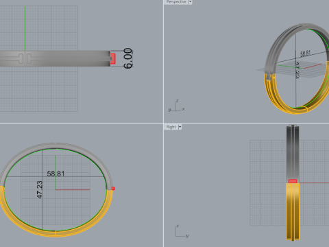 Bracelet 60522 Modelo 3D