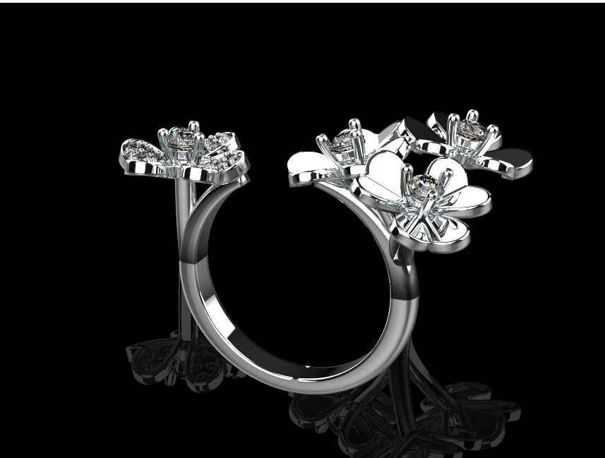 Flower Ring 60431 3D Model .c4d .max .obj .3ds .fbx .stl .blend 
