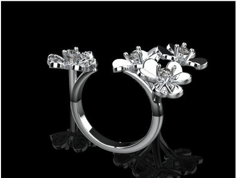 Flower Ring 60431 3D Model