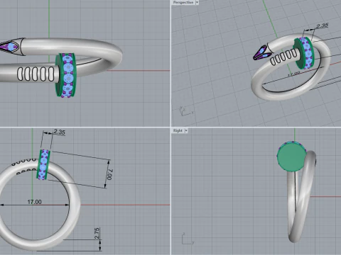 Nail Ring 60407 3D Model