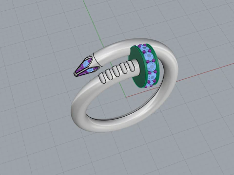 Nail Ring 60407 3D Model