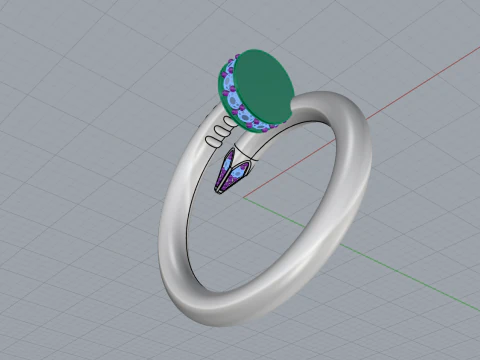 Nail Ring 60407 3D Model