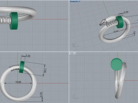 Nail Ring 60405 3D Model