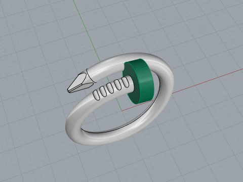 Nail Ring 60405 3D Model