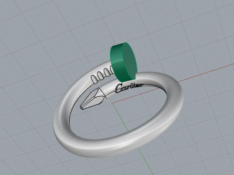 Nail Ring 60405 3D Model