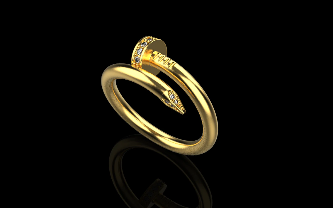 Nail Ring 60273 3D Model .c4d .max .obj .3ds .fbx .stl .blend