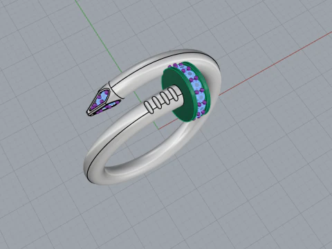 Nail Ring 60273 3D Model