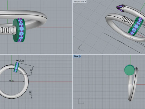 Nail Ring 60273 3D Model