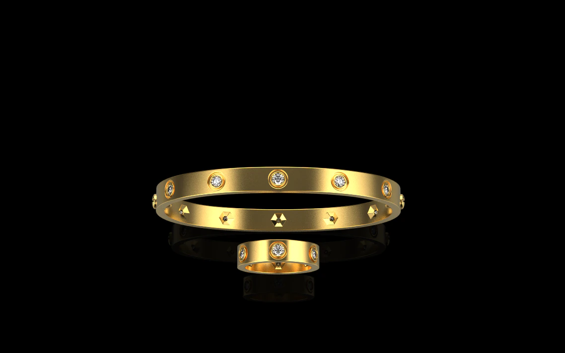 Bracelet and Ring 60161 3D Model .c4d .max .obj .3ds .fbx .stl .blend 