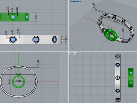 Bracelet and Ring 60161 Modèle 3D