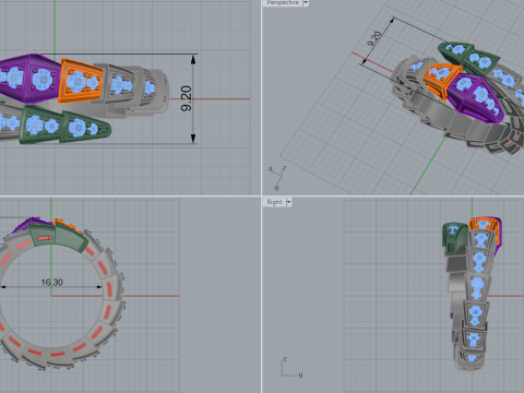 Serpent Ring 54201 3D 模型
