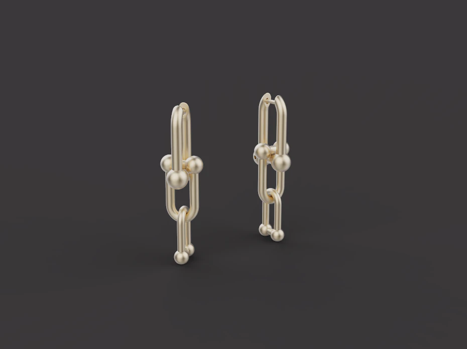 Earrings 54193 3D Model .c4d .max .obj .3ds .fbx .stl .blend