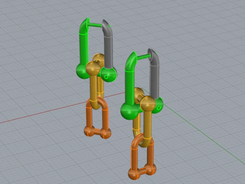 Earrings 54193 3D Model