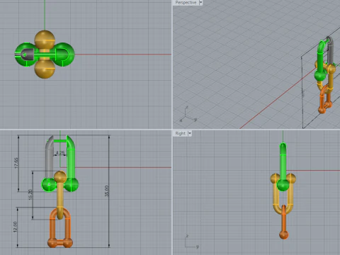Earrings 54193 3D Model