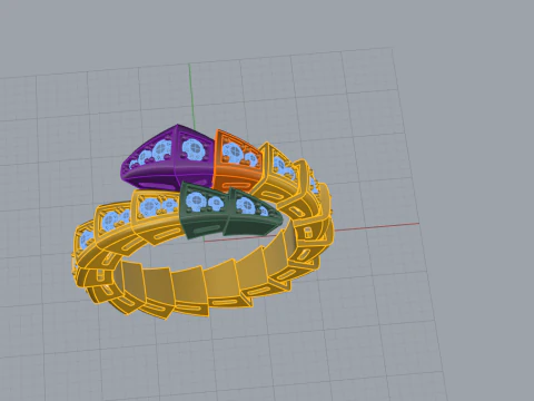 Serpent Ring 54110 3D Model