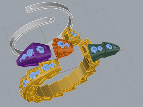Serpent Ring 54110 3D Model