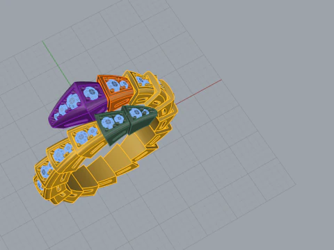 Serpent Ring 54110 3D Model