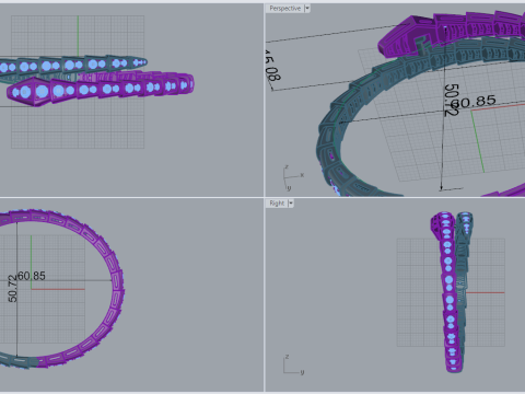 Serpent Bracelet 54084 3D Модель