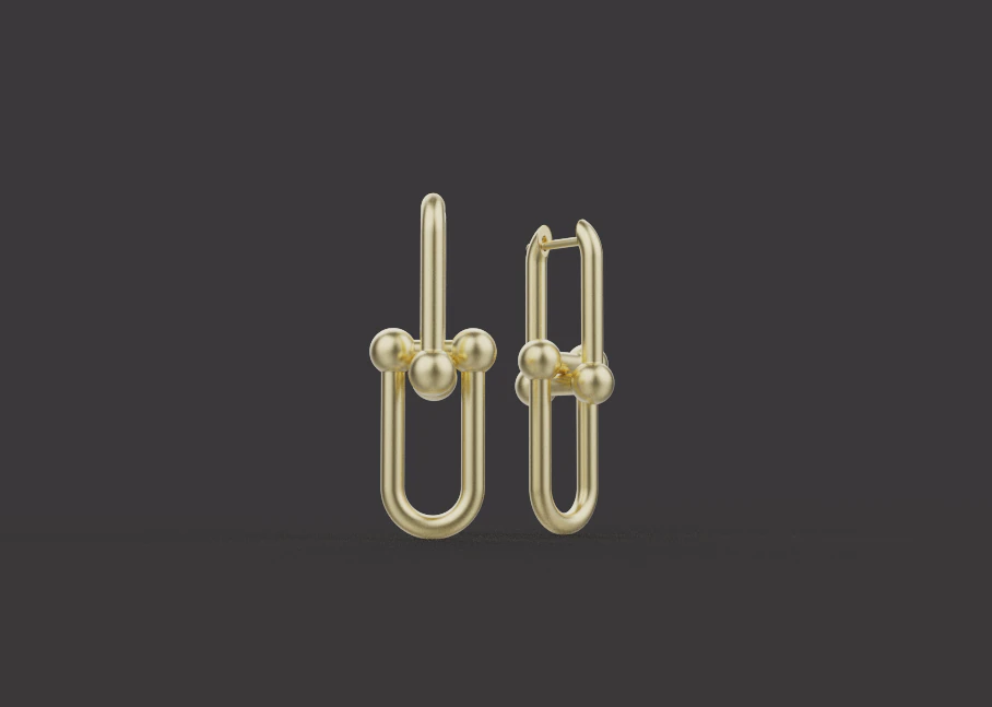Earrings 54048 3D Model .c4d .max .obj .3ds .fbx .stl .blend