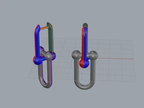 Earrings 54048 3D Model