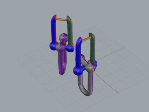 Earrings 54048 3D Model