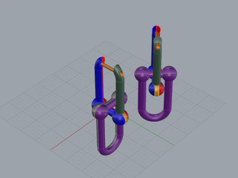 Earrings 54048 3D Model
