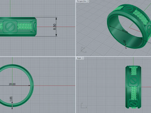 Ring 53974 3D Model