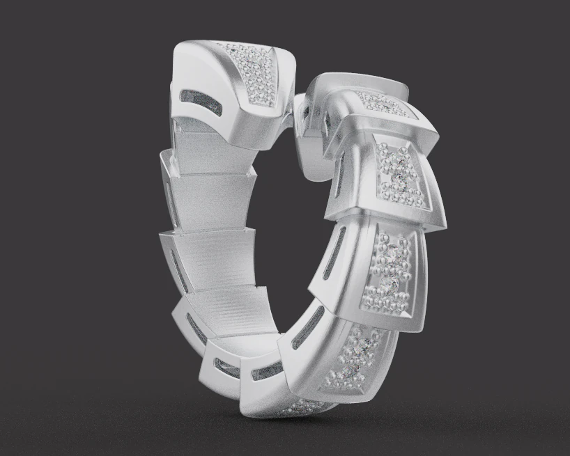 Serpent Ring 53937 3D Model .c4d .max .obj .3ds .fbx .stl .blend 