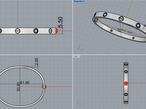 Bracelet 53743 Model 3D