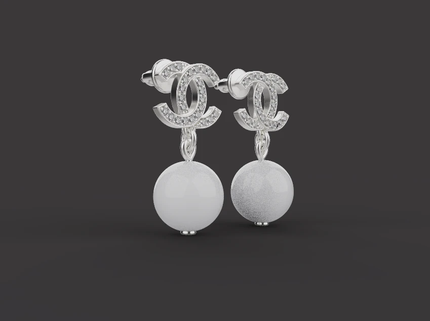Earrings 53712 3D Model .c4d .max .obj .3ds .fbx .stl .blend 