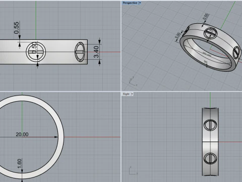Ring 53679 3D Model