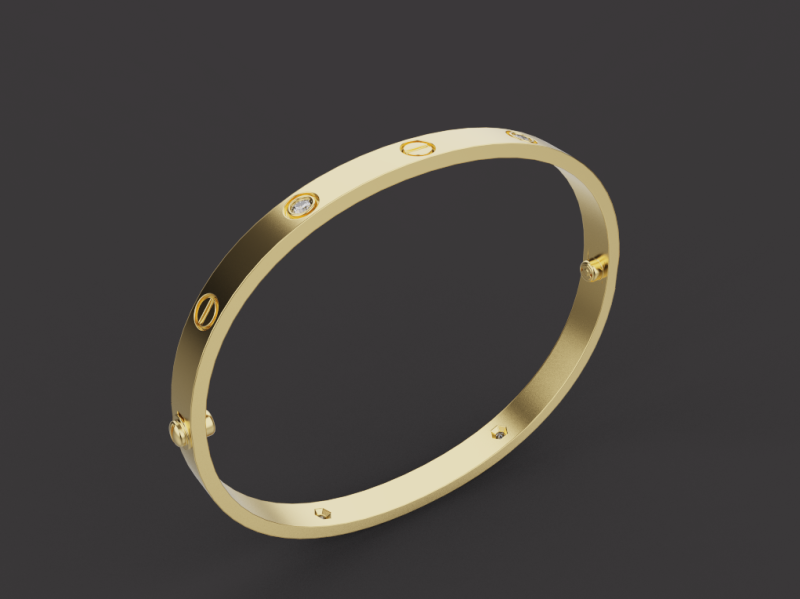 Bracelet 53672 3D Model .c4d .max .obj .3ds .fbx .stl .blend 