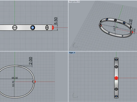 Bracelet 53672 3D Model