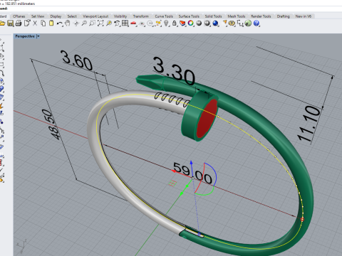Nail Bracelet 53637 3D Model