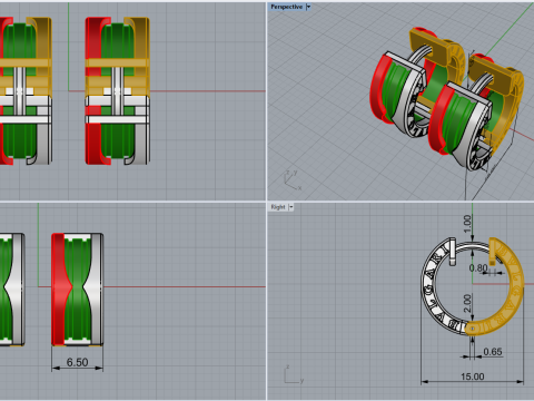 Earrings 53636 3D Model
