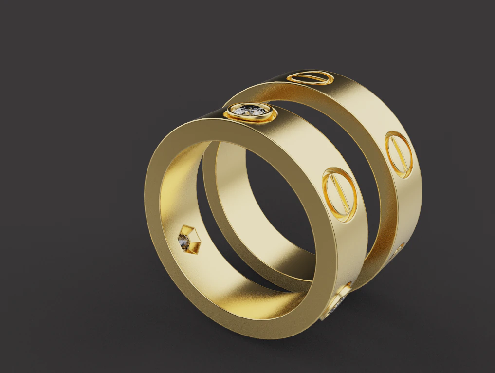 Rings 53598 3D Model .c4d .max .obj .3ds .fbx .stl .blend