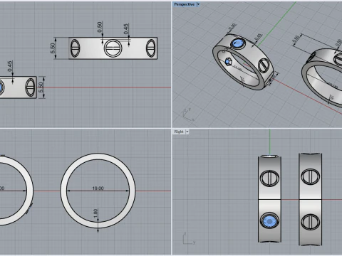 Rings 53598 3D Model
