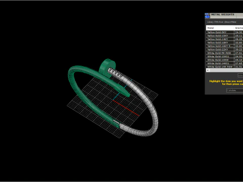 Nail Bracelet 53560 3D Model