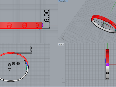 Bracelet 53517 Modèle 3D