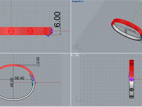 Bracelet 53517 3D Model