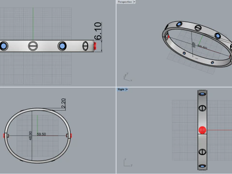 Bracelet 53513 3D Model