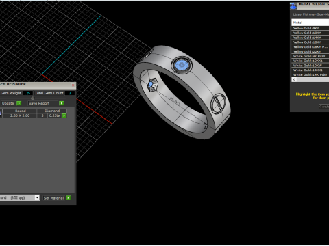Ring and Earrings set 53486 3D Model