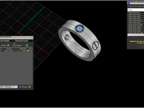 Ring and Earrings set 53486 3D Model
