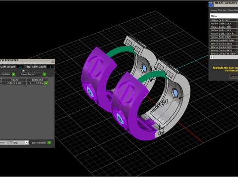 Ring and Earrings set 53486 3D Model