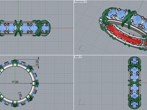 戒指53427 3D 模型